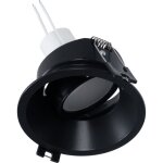 Kit collerette spot encastrable �93mm (noir) + ampoule gu10 5, 4w - blanc froid