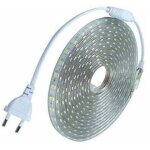 Kit complet ruban led 5 m�tres 220v silicone �tanche ip68 blanc froid 6000�k smd5050 60led / m - pas ...