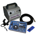 Wiltec kit airbrush avec compresseur as 176 ? 20 - 23 l / min ? avec pistolet arographe 128, godets ...