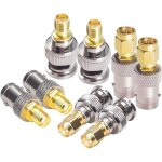 Kit de connecteurs sma vers bnc, convertisseur adaptateur coaxial male femelle 8 pi�ces