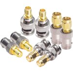 Kit de connecteurs sma vers bnc, convertisseur adaptateur coaxial male femelle 8 pices