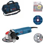 Bosch - kit de construction meuleuse angulaire gwx 10 - 125 x - lock accessoires et sac inclus
