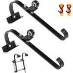 Kit de crochets pour echelle de toit skyshalo, comprend 2 crochets avec roues durables et barre rotative, ...