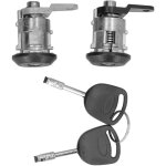 Kit de cylindre de serrure de porte avant barils de serrure de porte avant de voiture cls de cylindre ...