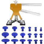 Kit d�bosselage sans peinture, outil d�bosselage carrosserie avec 18 ventouses bleu pour automobile, ...