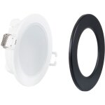 Kit downlight led ext�rieur 5w - ip65 - 6500k + anneau - noir mat