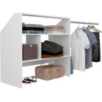 Kit dressing sous comble artic ekipa - dcor mlamin blanc - 1 penderie - l197 x p50 x h94 cm