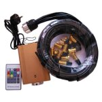 Kit clairage fibre optique blanc chaud 16w pour sauna / hammam (12 points lumineux)