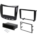 Kit facade autoradio ka531b compatible avec lancia delta 08 - 14 noir brillant