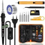 Kit fer  souder - 80w - temprature rglable 180 - 480c - electronique de prcision - interrupteur ...