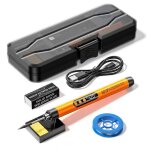 Kit de fer � souder sans fil, rechargeable usb, �cran lcd, temp�rature r�glable 330 - 450�c, avec p�te ...