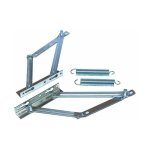 Kit de ferrures d'articulation 68° pour ouverture lit simple avec espace de rangement avec ressorts 3, ... Kit de ferrures d'articulation 68° pour ouverture lit simple avec espace de rangement avec ressorts 3, ...