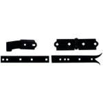 Kit ferrure queue de carpe 4 pi�ces noir pour volet double 1538c24 torbel