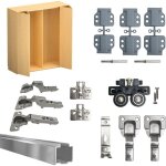 Kit folding de quincaillerie pliante pour armoire � panneaux pliants soft closing (rail 2 m. + quincaillerie ...