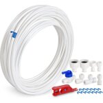 Kit de frigo tuyau d'alimentation en eau universel 15m, tuyau d'alimentation en eau avec raccord de connecteur ...