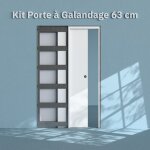 Kit galandage porte plane 63 cm avec finition