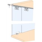 Kit de garnitures pour clipo 16 gppk inslide montage  l'intrieur du meuble - vantail 16kg pour porte ...