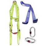 Kit harnais antichute + 2 mousquetons + corde de 1, 5 m