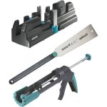 Wolfcraft - kit fausse �querre et boite � onglet. scie japonaise et pistolet � cartouche. pression 130 ...