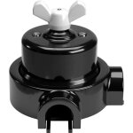 Kit interrupteur / va et vient avec �crou papillon et base pour creative - tubes en porcelaine noire ...