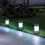 Kit de lampes solaires, lampes � brancher en acier inoxydable, lampes d'ext�rieur, lampe solaire, lampe ...