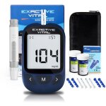 Kit de lecteur de glyc�mie (mg / dl), kit de lecteur de glyc�mie avec 50 bandelettes de test de glyc�mie ...