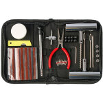 Kit de m�ches r�paration de pneu, 46 pi�ces outils de meche pneu crevaison, avec 40 bandes de r�paration ...