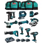 Makita - kit mk1001 (ddf482 + dhr171 + dga504 + dtd152 + djv182 + dss610 + djr186 + dbo180 + dtm51 + ...