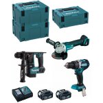 Makita - kit mk309rtj (dhr171 dhp484 dga504 2 x 5, 0 ah dc18rc makpac 2 2 x makpac 3)