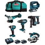 Makita - kit mk601 (ddf482 dhr171 dga504 dtd152 djv182 dss610 2 x 5, 0 ah dc18rc 2 x lxt600)