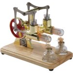 Kit de moteur stirling modèle de moteur à air chaud modèle de générateur à double moteur physique avec ... Kit de moteur stirling modèle de moteur à air chaud modèle de générateur à double moteur physique avec ...