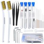 Kit de nettoyage de buse d'imprimante 3d, 48 pi�ces, 0, 15 / 0, 25 / 0, 35 / 0, 4 / 0, 5 / 0, 6 / 0, ...