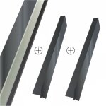 Kit de nez de cloison en alu 15 / 10me pour encadrement de porte - 74mm - ral7016 - aluhome