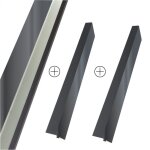 Kit de nez de cloison en alu 15 / 10me pour encadrement de porte - 78mm - ral7016 - aluhome