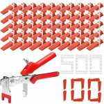 Kit nivellement carrelage avec 500 pinces cale carrelage pour carreaux de 2 mm, 100 nivellement carrelage ...