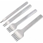 Kit outils perforatrice 4 pcs diy cuir kit outils perforatrice pour artisanat du cuir griffe (4 mm) - ...
