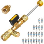 Kit d'outils professionnels de d�montage et d'installation de noyau de valve sae double taille 1 / 4  ...