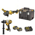 Dewalt - dck2016t2t - qw jeu d'outils - perceuse - visseuse  percussion dcd999 + meuleuse d'angle dcg418 ...