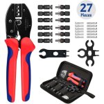 Kit d'outils de sertissage compatible avec le connecteur de c�ble solaire mc4, 27 pi�ces