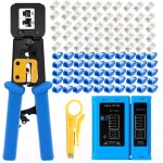 Kit d'outils de sertissage rj45 proster - outil de sertissage traversant rj45 pour c�bles r�seau cat5, ...