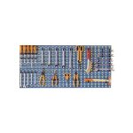 Panneau mural en t�le d'acier perfor�e 100x50 cm ? 40 crochets plastiques inclus ? perforations 12, 5 ...