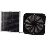 Kit panneau solaire ventilateur solaire double, etanche � l'eau portable ventilateur fen�tre rond pour ...