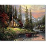 Kits de peinture par num�ro sans cadre pour adultes et enfants, brosses et acryliques, paysage de hutte ...