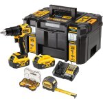 Kit perceuse 100 ans xr 18v 5ah, mesure et coffret d'accessoires - dcz100p2kt - qw - dewalt