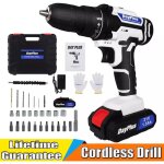 Kit de perceuses sans fil 21v power drill driver 3 / 8' avec chargeur rapide de batterie