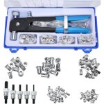 Kit de pince ecrou riveter, pince � ecrou aveugle, 86pcs �crou m3 m4 m5 m6 m8 et pince, pince a sertir ...