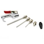 Kit de pistolet  air avec 5 buses interchangeables, pistolet  air comprim en alliage de zinc kit soufflette ...