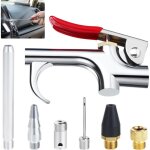 Kit de pistolet � air avec 6 buses interchangeables, tools kit pistolet de soufflage pneumatique, soufflette ...