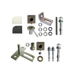 Ing fixations - kit pivot � cheviller 25x25 mm pour portail acier avec seuil