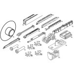 Kit pour porte coulissante  galandage de sparation de pice - charge maxi : 100 kg - dcor : aluminium ...